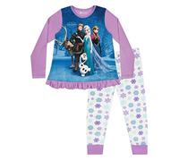 Disney Pijama Niña | Pijamas Manga Larga Frozen | Anna Elsa Kristoff Olaf & Sven | Pijama Princesas para Ninos 2-3 Años