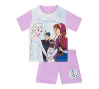 Disney Pijama Niña, Pijamas Niña Manga Corta con Motivo De Frozen, Pijama Chica para El Verano, Hermosos Pijamas De Niña, Púrpura 4-5 Años