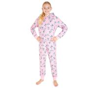 Disney Pijama Niña - Stitch Pijama Niña Entero, Onesie Cierre Cremallera Completo, Edad 4-14 Años, Regalo Navidad (Rosa Stitch, 13-14 años)