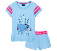 Disney Pijama Niña Stitch Winnie The Pooh, Pijamas Cortos para Niñas 7-14 Años (Azul Igor, 9-10 años)