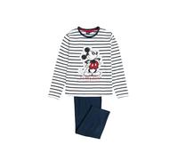 Disney Pijama Niña Verano 100% Algodón - Pijama Manga Larga Mickey Patch para Niña - Pantalón Largo con Cinturilla Elástica - Tejido Suave al Tacto, M