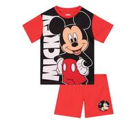 Disney Pijama Niño, Pijamas Niño Verano Mickey Mouse, Mickey Mouse Pijamas Chulos, Rojo 4-5 Años