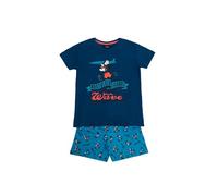 Disney Pijama Niño Verano 100% Algodón - Pijama Manga Corta Ride The Wave para Niño - Pantalón Corto con Cinturilla Ajustable Estampado - Tejido Suave