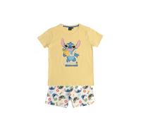Disney Pijama Niño Verano 100% Algodón - Pijama Manga Corta Tropical Stitch para Niño - Pantalón Corto con Cinturilla Ajustable Estampado - Tejido SUA