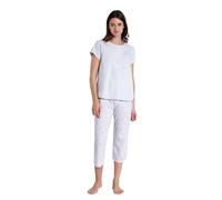 Disney Pijama Mujer Verano Algodón - Pijama Palazzo Manga Corta Maternity Dalmatas para Mujer - Pantalón Largo con Cinturilla Ajustable Estampado - Te