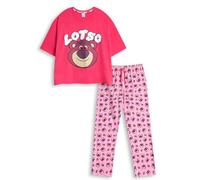Disney Pijama Rosa de Manga Corta y Pierna Larga de Toy Story Lotso | Ropa de Dormir para Mujer con Estampado del Personaje | Ropa de Dormir cómoda para Relajarse y Antes de Dormir