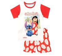Disney Pijamas de Manga Corta para niñas Lilo & Stitch Rojo 7-8 Años