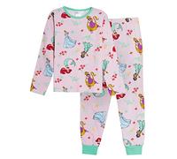 Disney - Pijamas de princesa para niñas, conjunto completo de pijamas de 100% algodón, ropa de dormir para niñas, rosa, 9-10 años