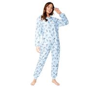 Disney Pijamas de Tipo Mono para Mujer, Pijama Entero Mujer Stitch, Pijama de Una Pieza de Lilo y Stitch, Tallas S - XL (Azul Stitch, L)