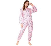 Disney Pijamas de Tipo Mono para Mujer, Pijama Entero Mujer Stitch, Pijama de Una Pieza de Lilo y Stitch, Tallas S - XL (Rosa Stitch, L)
