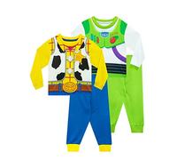Disney Pijamas | Pack de 2 Pijama Niño Toy Story | Woody & Buzz Lightyear Pijamas para Ninos Multicolor 12-18 Meses