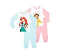 Disney Pijamas para Niñas 2 Paquetes Ariel y Belle Multi 18-24 Meses