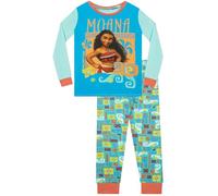 Disney Pijamas para Niñas Moana Ajuste Ceñido Multicolor 5-6 Años