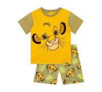 Disney Pijamas Pijama El Rey León | Simba Pijama Niño De Verano | Pijamas Chulos para Niños | Amarillo 5-6 Años