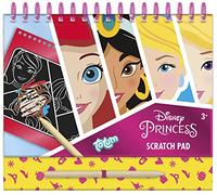 Disney Pincess Scratch Book: libro para rascar y colorear con plantillas y pegatinas brillantes con las princesas Disney como Cenicienta, Rapunzel, Belle UVM. Libro de actividades para casa y de viaje