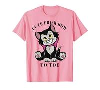 Disney Pinocchio Figaro Cute From Bow To Toe Camiseta, Hombre, Rosado, XXL