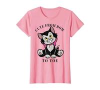 Disney Pinocchio Figaro Cute From Bow To Toe Camiseta, Mujer, Rosado, S