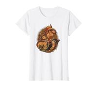 Disney Pinocchio, Jiminy Cricket, Figaro and Cleo Camiseta, Mujer, Blanco, S