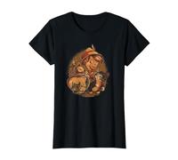 Disney Pinocchio, Jiminy Cricket, Figaro and Cleo Camiseta, Mujer, Negro, S
