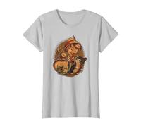 Disney Pinocchio, Jiminy Cricket, Figaro and Cleo Camiseta, Mujer, Plata, S