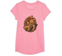 Disney Pinocchio, Jiminy Cricket, Figaro and Cleo Camiseta, Niñas, Rosado, S