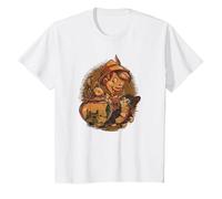 Disney Pinocchio, Jiminy Cricket, Figaro and Cleo Camiseta, Niños, Blanco, 2 años