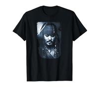 Disney Pirates of the Caribbean Captain Jack Photo Camiseta, Hombre, Negro, 5XL