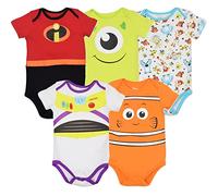 Disney Pixar Baby Boy Girl 5 Pack Bodysuits Nemo Buzz Incredibles Monsters Inc.