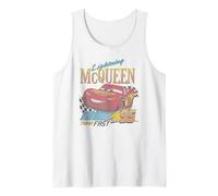 Disney Pixar Cars 2 Lighting MC Queen Think Fast Portrait Camiseta sin Mangas