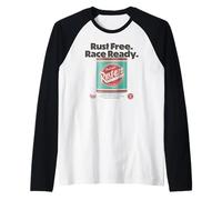 Disney Pixar Cars 2 Rust Free Race Ready Distressed Add Camiseta Manga Raglan