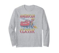 Disney Pixar Cars 4th of July Mcqueen American Classic Retro Manga Larga