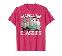 Disney Pixar Cars Fillmore Respect Classics Camiseta, Hombre, Rojo Jaspeado, L