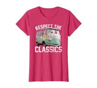 Disney Pixar Cars Fillmore Respect Classics Camiseta, Mujer, Rojo Jaspeado, S