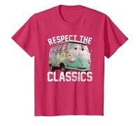 Disney Pixar Cars Fillmore Respect Classics Camiseta, Niños, Rojo Jaspeado, 6 años