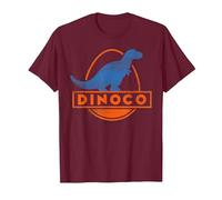 Disney Pixar Cars Iconic DINOCO Gas Station Logo Camiseta, Hombre, Granate, L