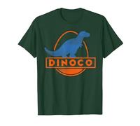 Disney Pixar Cars Iconic DINOCO Gas Station Logo Camiseta, Hombre, Verde Bosque, L