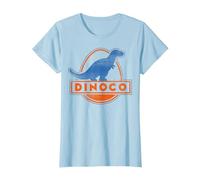 Disney Pixar Cars Iconic DINOCO Gas Station Logo Camiseta, Mujer, Azul Bebé, 3XL