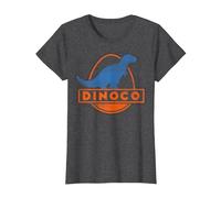 Disney Pixar Cars Iconic DINOCO Gas Station Logo Camiseta, Mujer, Jaspeado Oscuro, L