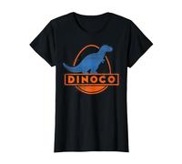Disney Pixar Cars Iconic DINOCO Gas Station Logo Camiseta, Mujer, Negro, XXL