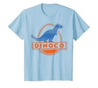 Disney Pixar Cars Iconic DINOCO Gas Station Logo Camiseta, Niños, Azul Bebé, 3 años