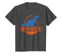 Disney Pixar Cars Iconic DINOCO Gas Station Logo Camiseta, Niños, Jaspeado Oscuro, 8 años