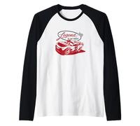Disney Pixar Cars Legend of The Track! Mcqueen Retro Shot Camiseta Manga Raglan