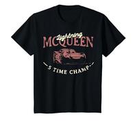 Disney Pixar Cars McQueen I'm A One Man Show Camiseta, Niños, Negro, 4 años