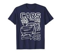 Disney Pixar Cars McQueen Speed Power Racing 95 Camiseta, Hombre, Azul Marino, 5XL
