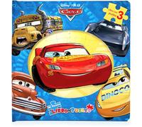 Disney - Pixar Cars Mi Primer Libro de Puzles - Rompecabezas para niños, libro de cartón de 10 páginas, 3 puzzles para disfrutar