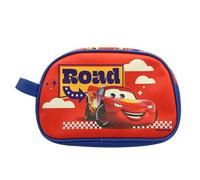 Disney Pixar Cars - Neceser de Aseo Infantil Flash Mcqueen - Formato Compacto, Impermeable - Cierre de Cremallera Hermético y Resistente - Accesorio de Viaje para Niños