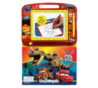 Disney / Pixar Cars on the Road Read & Doodle - Learning resources for kids, a magnetic drawing pad, an easy-to-use pen, 22-page board book for reading and drawing
