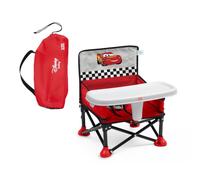 Disney Pixar Cars Pop 'N Sit Alzador Portátil Bright Starts, Uso Interior/Exterior, Asiento de Suelo con Bandeja, Rojo, Unisex, 6 Meses - 3 Años
