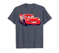 Disney Pixar Cars Rayo McQueen Paint Drifting Camiseta Camiseta, Hombre, Azul Jaspeado, 6XL
