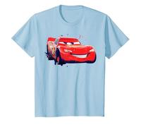 Disney Pixar Cars Rayo McQueen Paint Drifting Camiseta Camiseta, Niños, Azul Bebé, 10 años